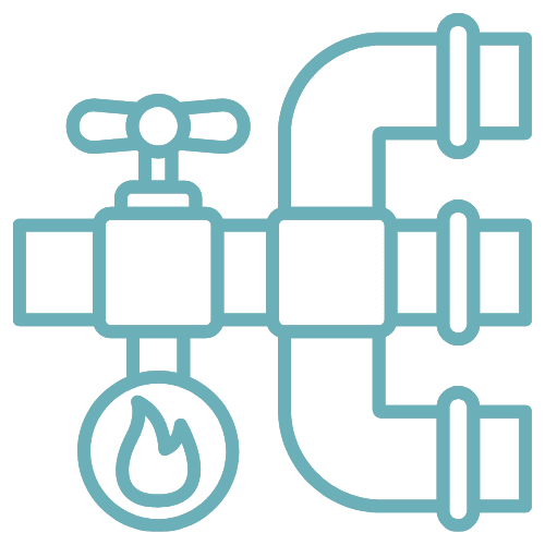 Icône tuyauterie gaz